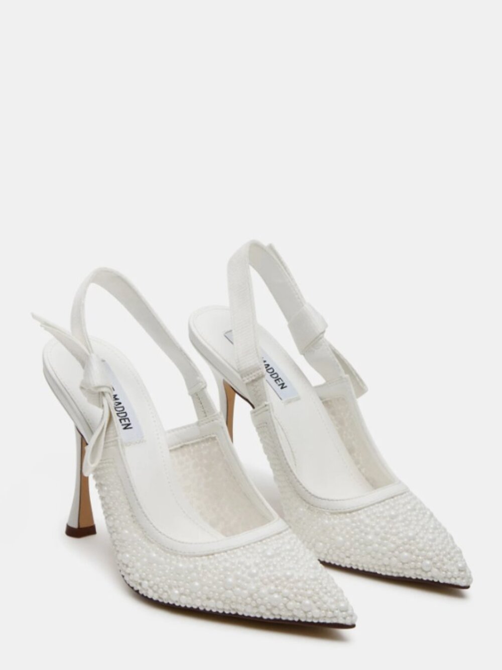 Steve Madden Bri Lace Pearl Bow Heels size 11